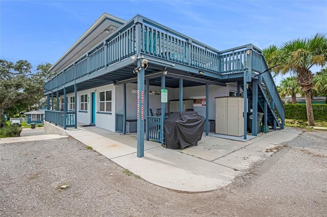 exterior space featuring a deck