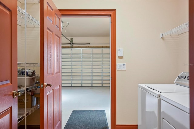 laundry area with washer and dryer