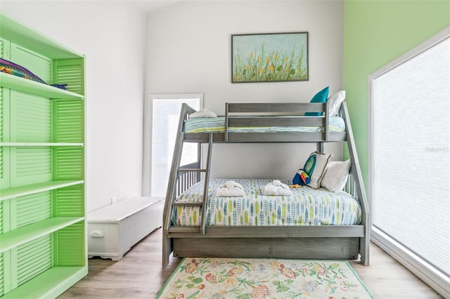 bedroom featuring hardwood / wood-style floors