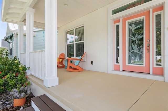 view of patio with covered porch