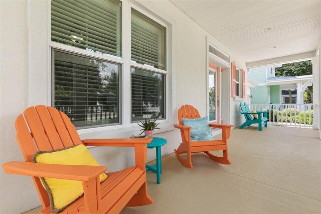 view of patio with a porch