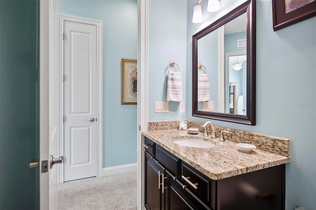 bathroom featuring vanity