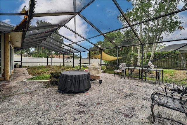 exterior space featuring a patio area and a lanai