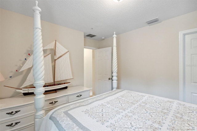 bedroom with a textured ceiling