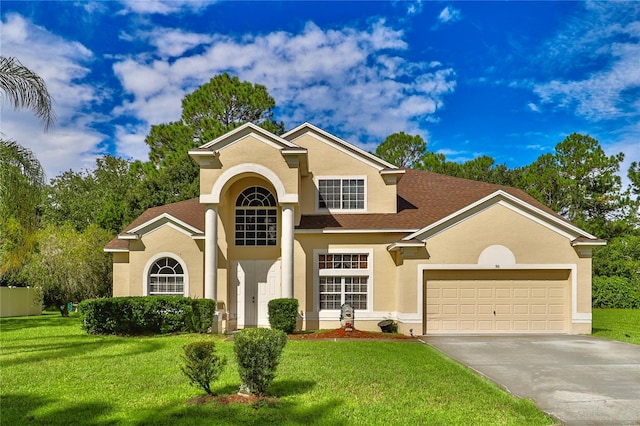 view of front of house with a front yard