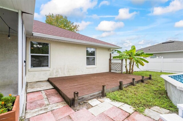 view of patio / terrace with a wooden deck