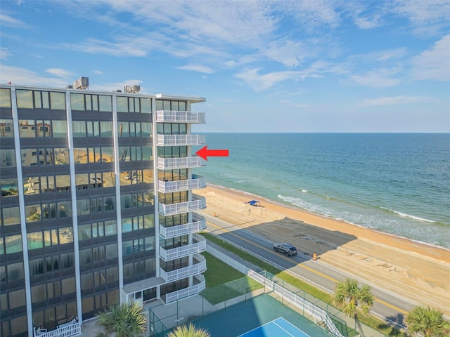 property view of water with a view of the beach