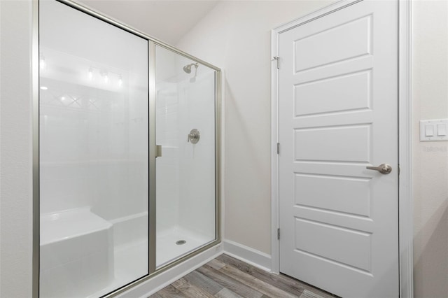 17 Service Berry Pl, Palm Coast, FL 32164 - full bathroom featuring a stall shower and wood finished floors