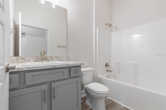 17 Service Berry Pl, Palm Coast, FL 32164 - bathroom featuring vanity, washtub / shower combination, and wood finished floors
