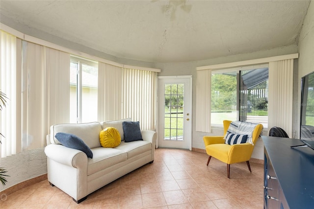 sunroom / solarium with a healthy amount of sunlight