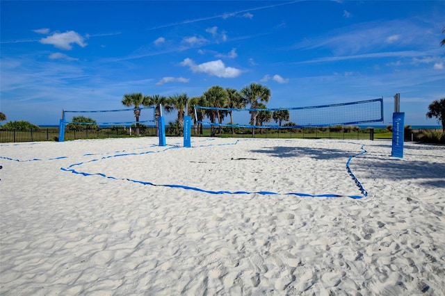 view of property's community with volleyball court