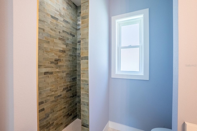 72 Flemingwood Ln, Palm Coast, FL 32137 - bathroom featuring tiled shower and toilet