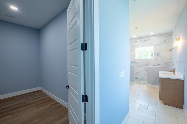 72 Flemingwood Ln, Palm Coast, FL 32137 - corridor with recessed lighting