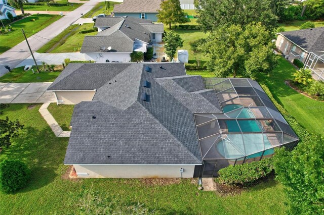 drone / aerial view featuring a residential view