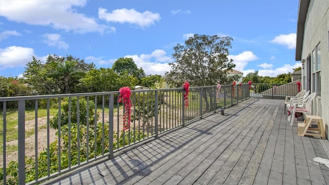 view of wooden terrace