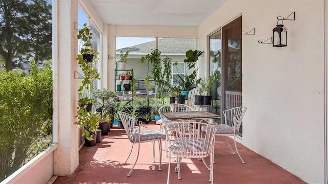 view of sunroom