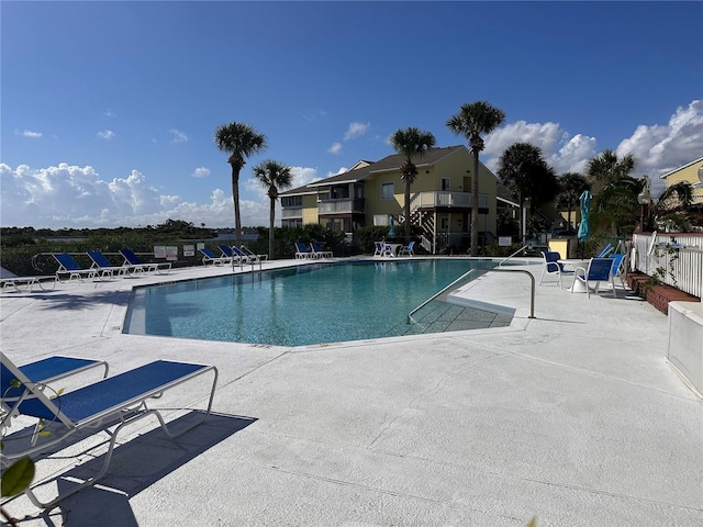610 Ocean Marina Dr Unit 106, Flagler Beach, FL 32136 - view of pool featuring fence and a patio area