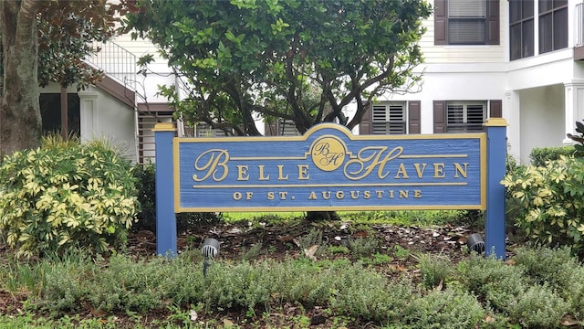 view of community sign