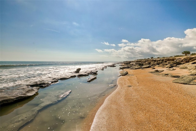 property view of water with a view of the beach