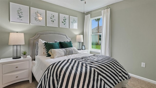 view of carpeted bedroom