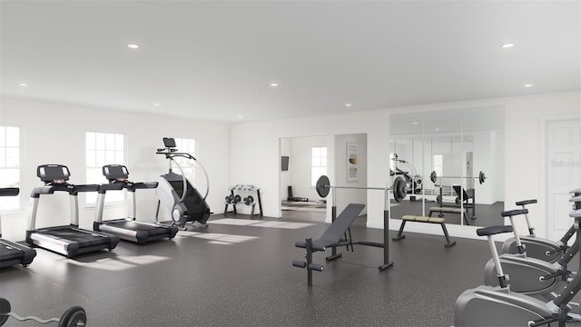 view of exercise room