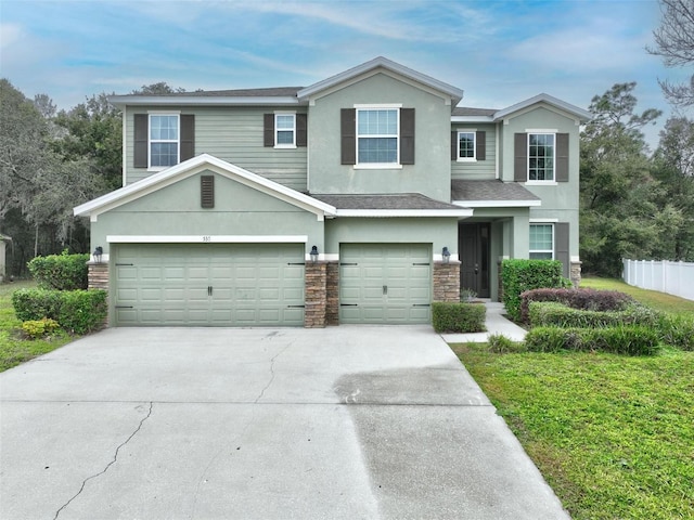 view of front of house featuring a garage