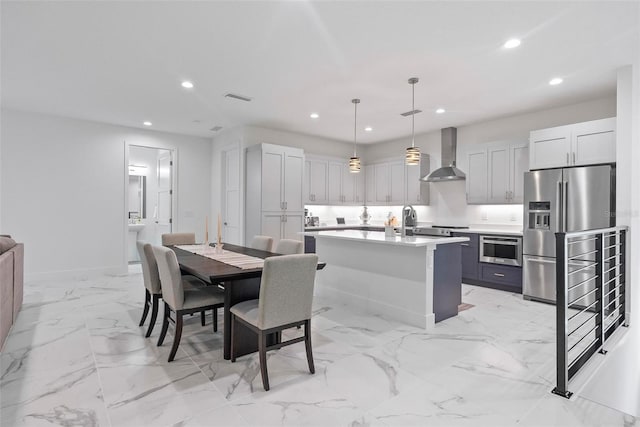 dining room with sink