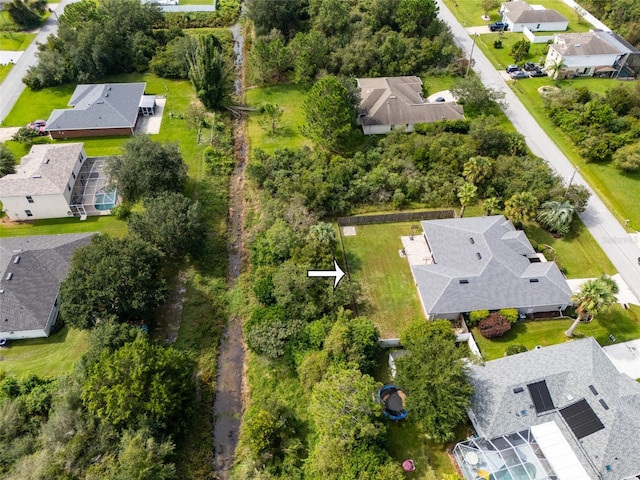 drone / aerial view featuring a residential view