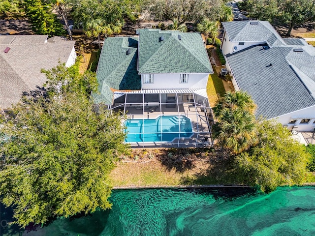 30 Front St, Palm Coast, FL 32137 - view from above of property featuring a pool