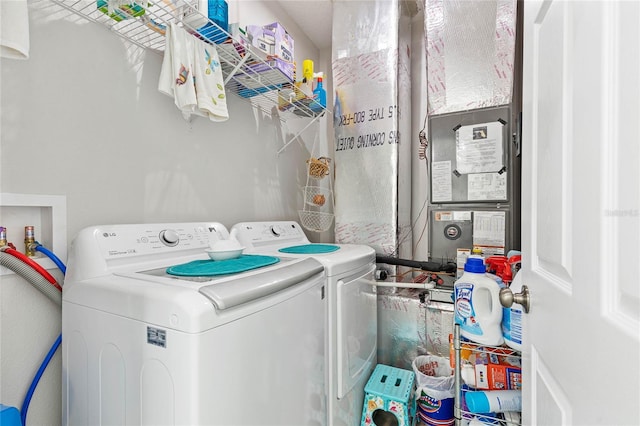 laundry area featuring washer and dryer