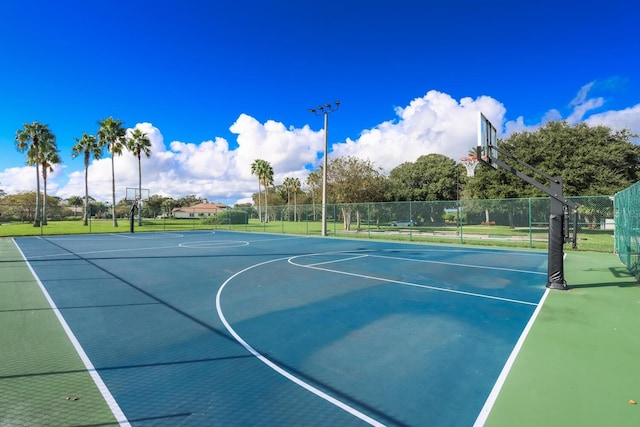 view of basketball court