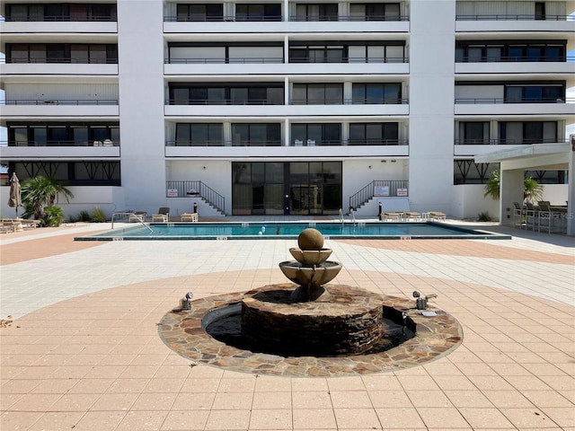 view of pool with a patio area