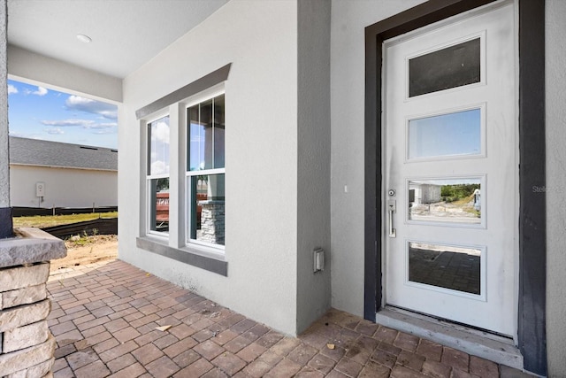 view of doorway to property