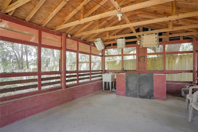 interior space featuring sink