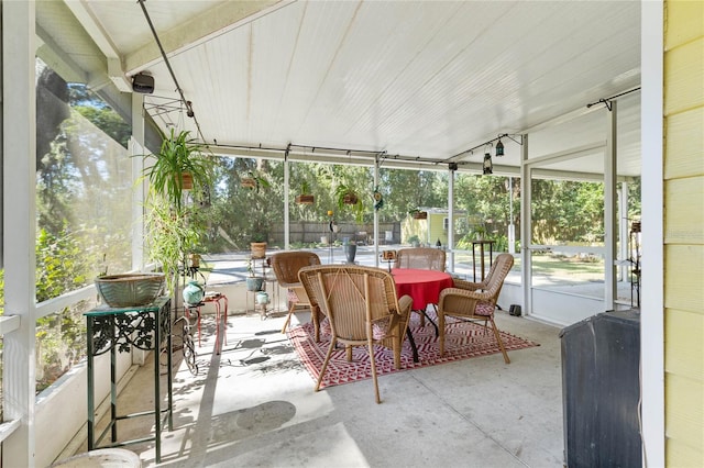 view of sunroom