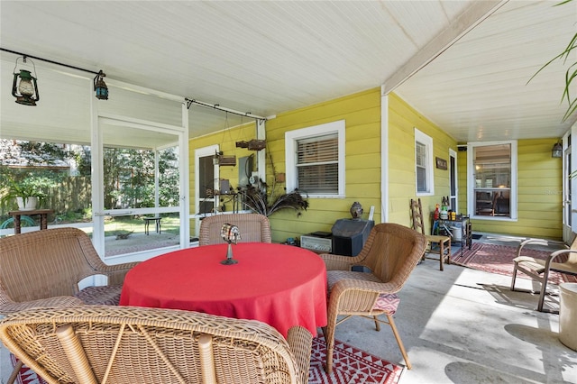 view of sunroom / solarium