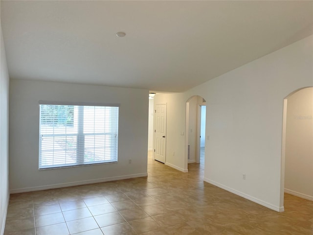 view of tiled spare room