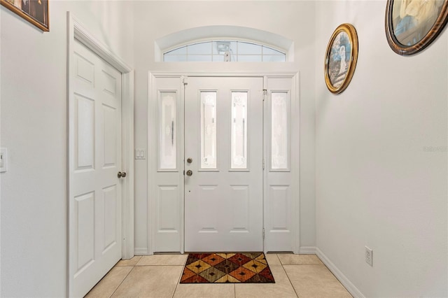 view of tiled entryway