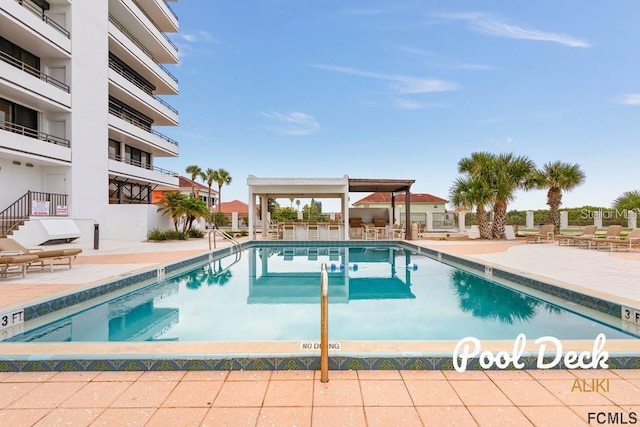 view of pool with a patio