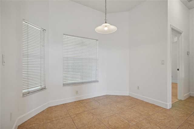 view of tiled spare room