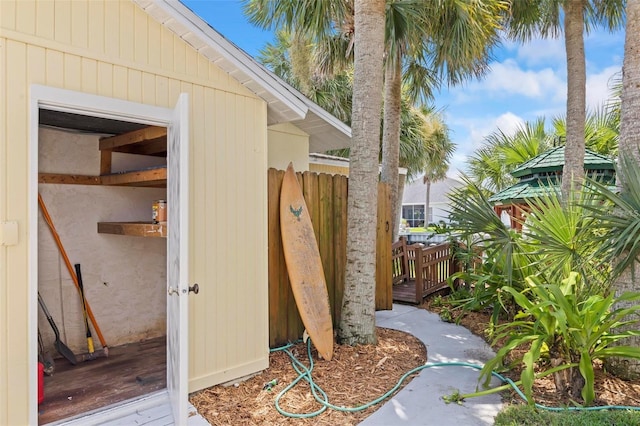 view of doorway to property