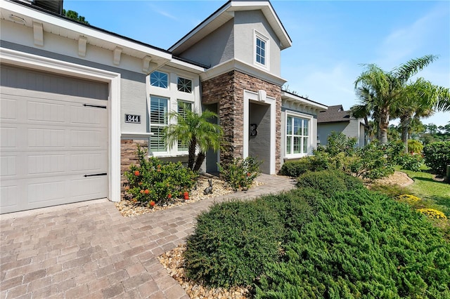 view of front of home featuring a garage