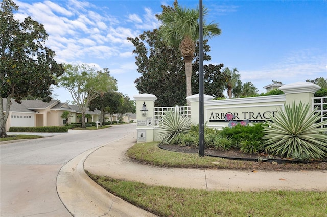 view of community sign