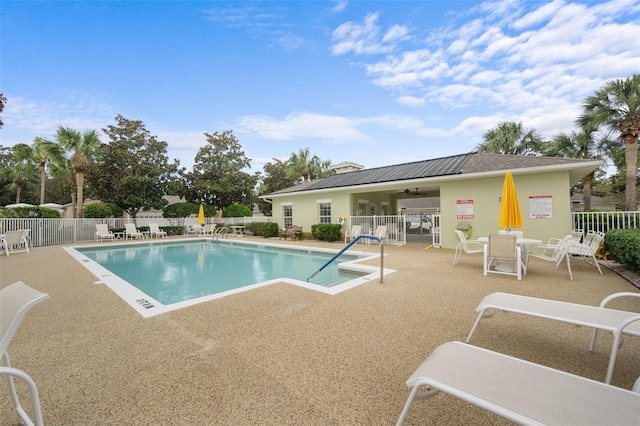 view of pool with a patio