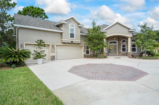 view of front of home featuring a garage