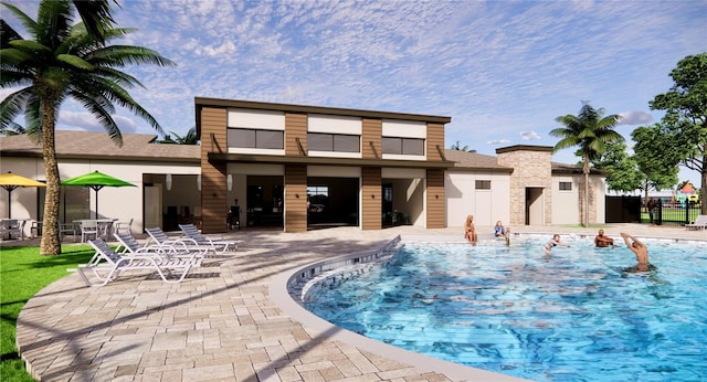 view of pool with a patio area