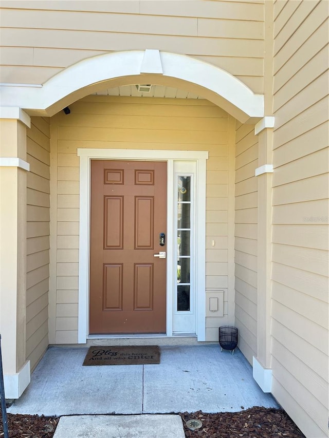 view of doorway to property