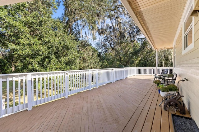 view of wooden terrace