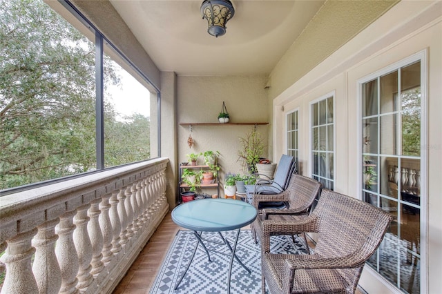 view of sunroom / solarium