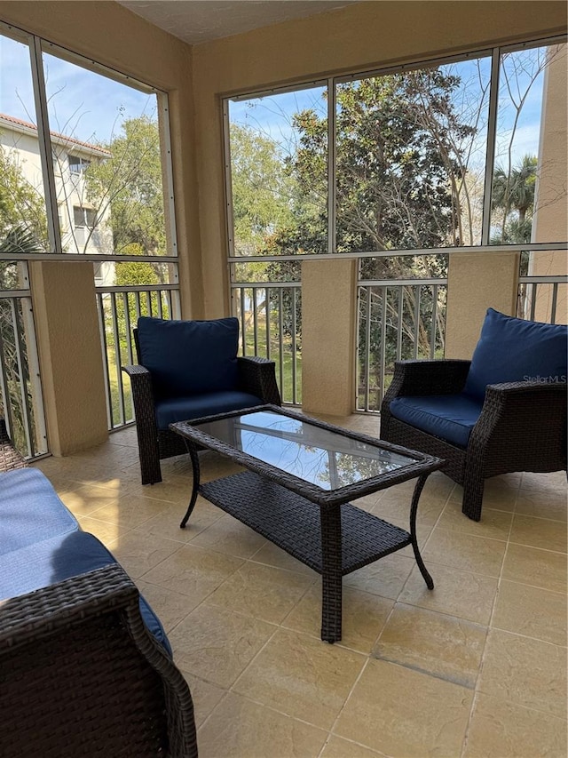 view of sunroom